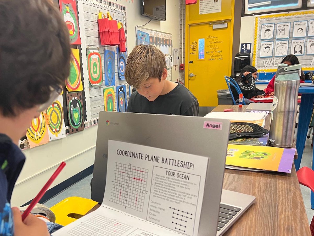 BanyanBobcats's tweet photo. 5th grade had so much fun playing battleship as they learned about coordinate graphing.  #hearusroar #conejoforward #banyanbobcats https://t.co/zkaQ6aecjg