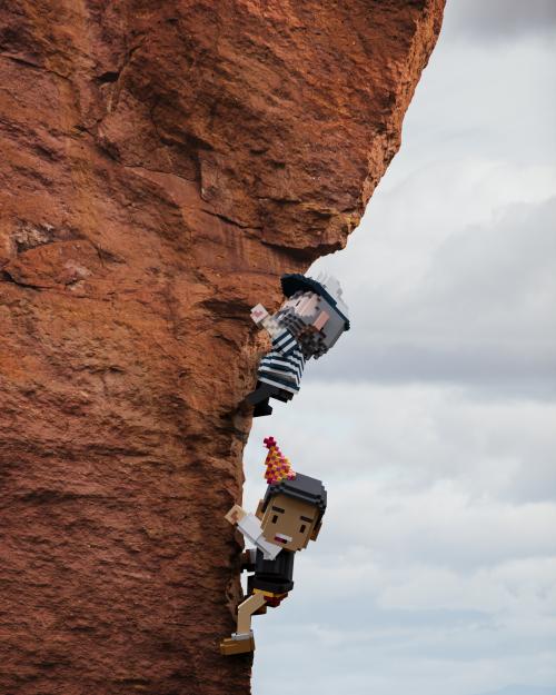 Ready to climb to new heights of virtual fun? 🧗‍♀️🧗‍♂️ Our 3D avatars are almost here, and they're ready to scale any challenge the Sandbox throws their way! Get ready to reach the summit of excitement in less than a week! #Sandbox #InteroperableAvatar #Pixlton #PoultryPower 🐔🚀