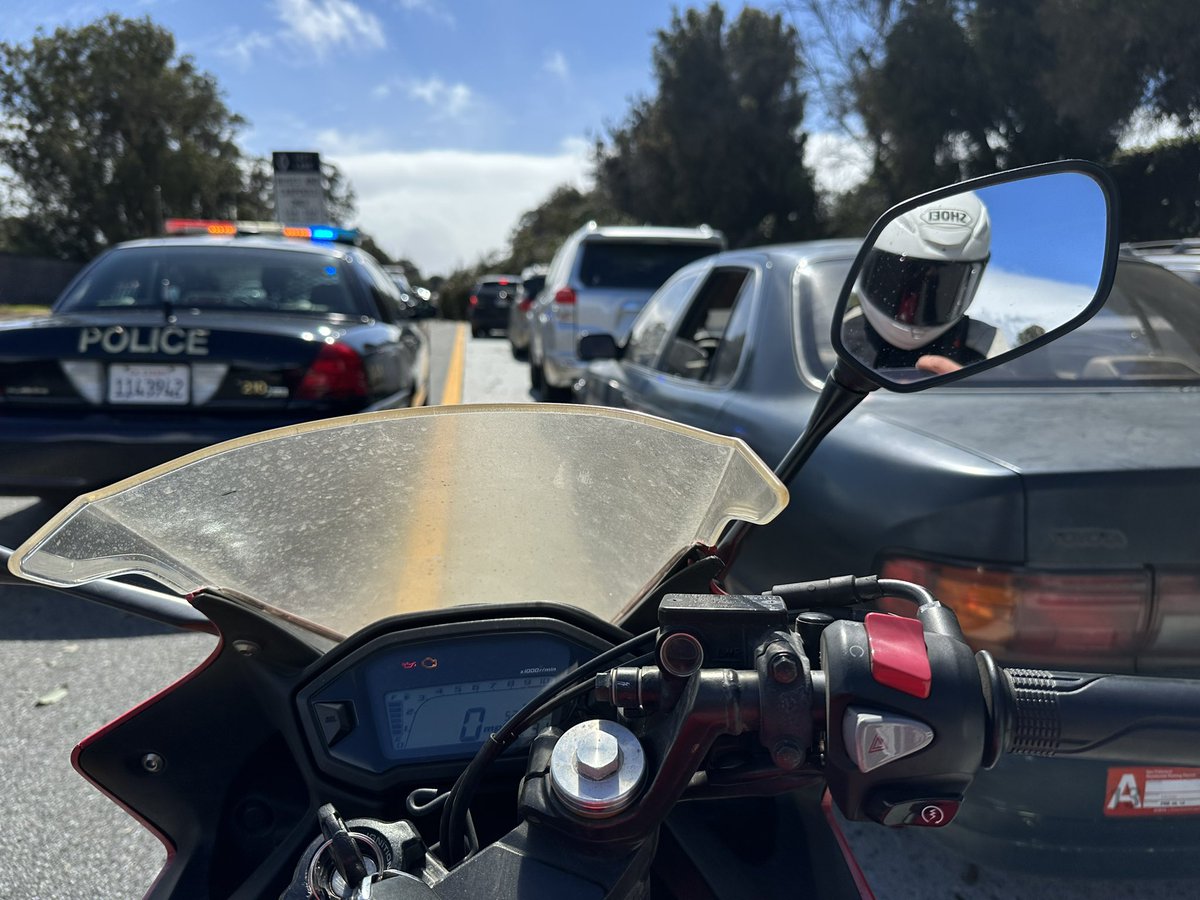 MachWerx's tweet photo. Third, the discovery that these same gusts were powerful enough to knock down a tree, blocking all the lanes of a freeway. Thankfully, it looked like everyone was safe. (Also, I managed to push my motorcycle through the open area) https://t.co/OJjlY4EzB5