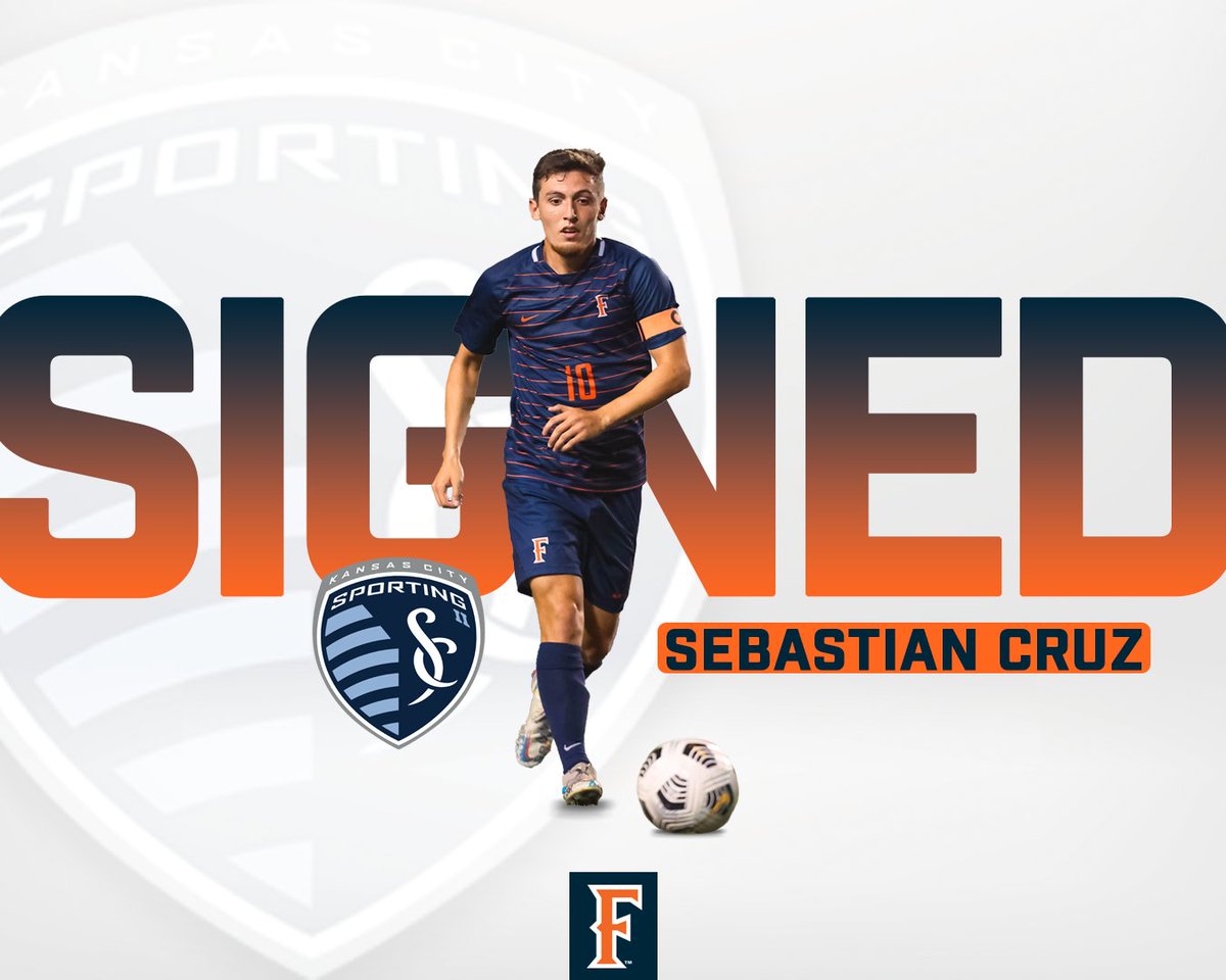 FullertonMSOC's tweet image. Congrats to Sebastian Cruz on signing a pro contract with Sporting Kansas City II! Big things to come 👏

#TusksUp | @Cruzs100
