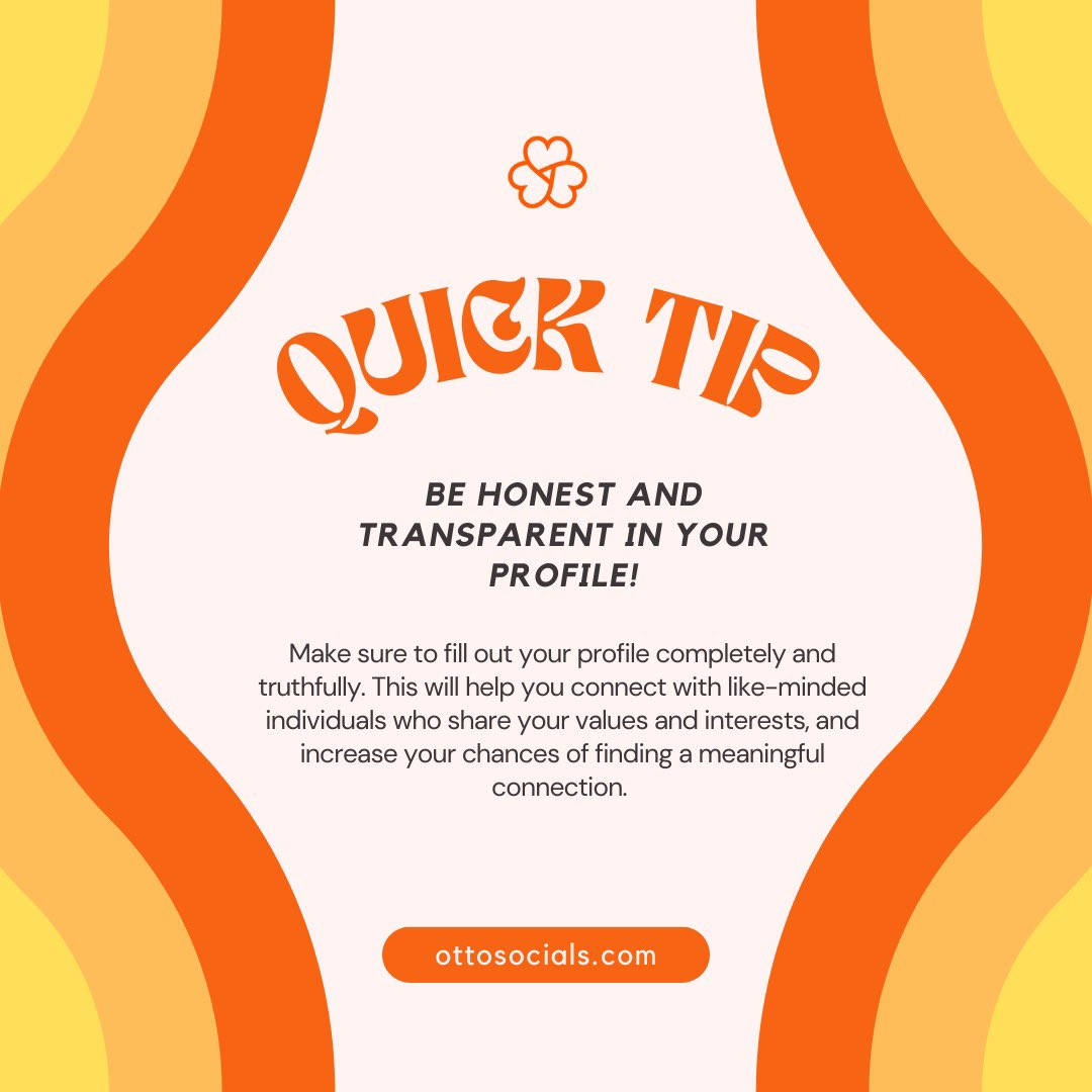 OttOsocials's tweet photo. Let’s be honest, honesty is really the only thing left to show. 💁‍♀️ As cliche as it may sounds, our team loves transparency and so will your soulmate!! 🥰🌟 

Build your profile today: https://t.co/1H6S6aXhrh #Tip #Web3 #dating #Marketing #Influencer #Competition #TravelTuesday https://t.co/Zruzq3cked