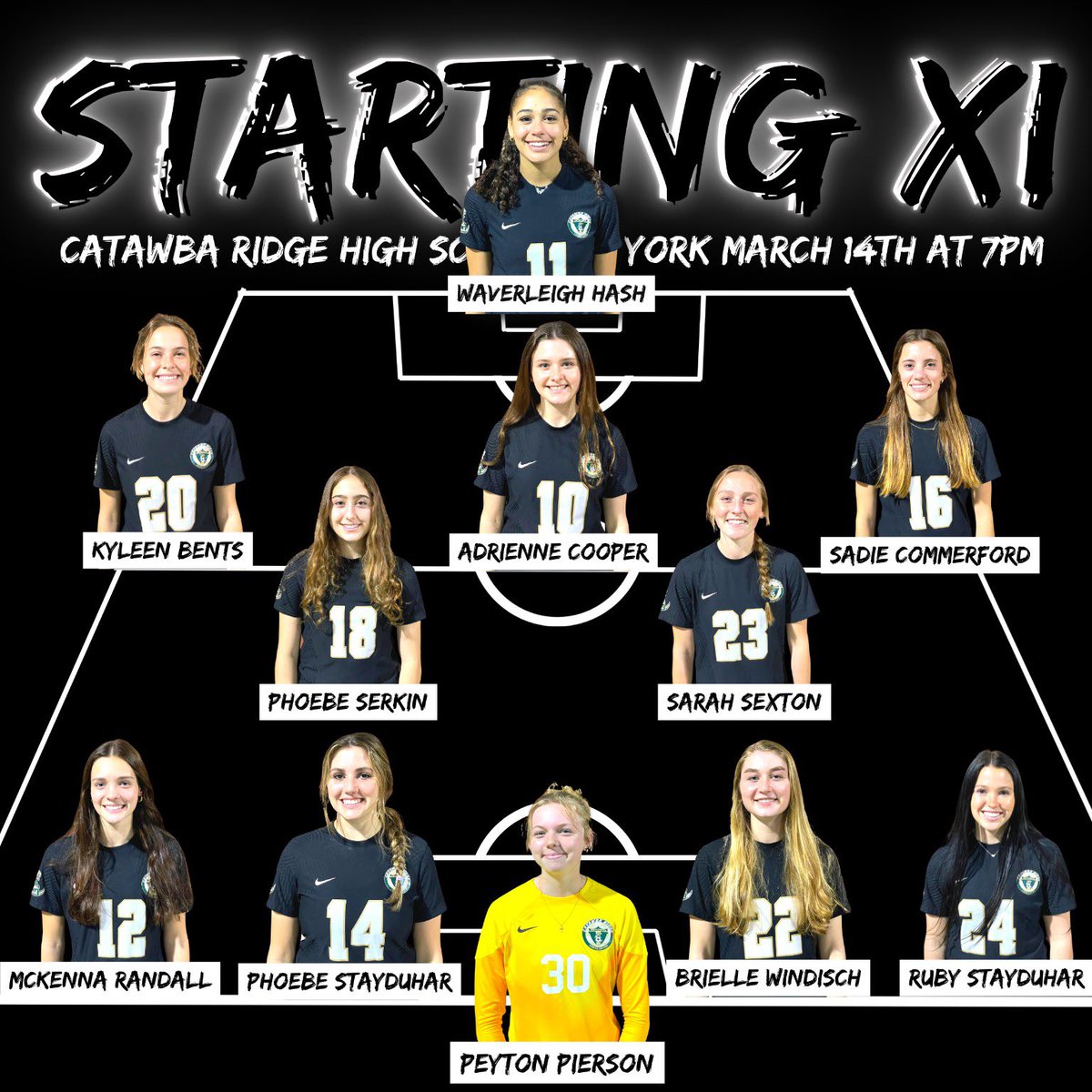 Starting XI against York