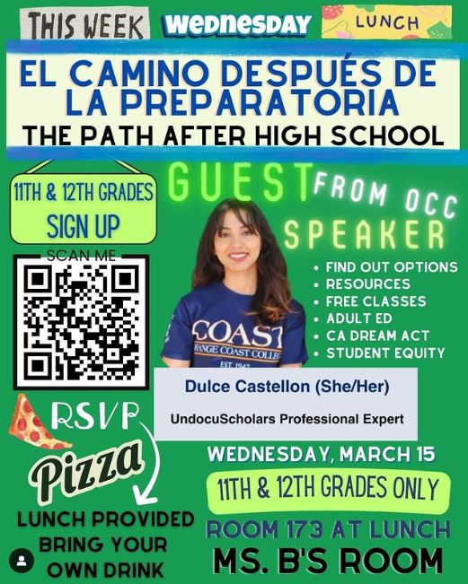 Attention #MesaNation 11th and 12th graders! See the opportunity below on March 15th in Room 173🎓 @orangecoast #saddleup