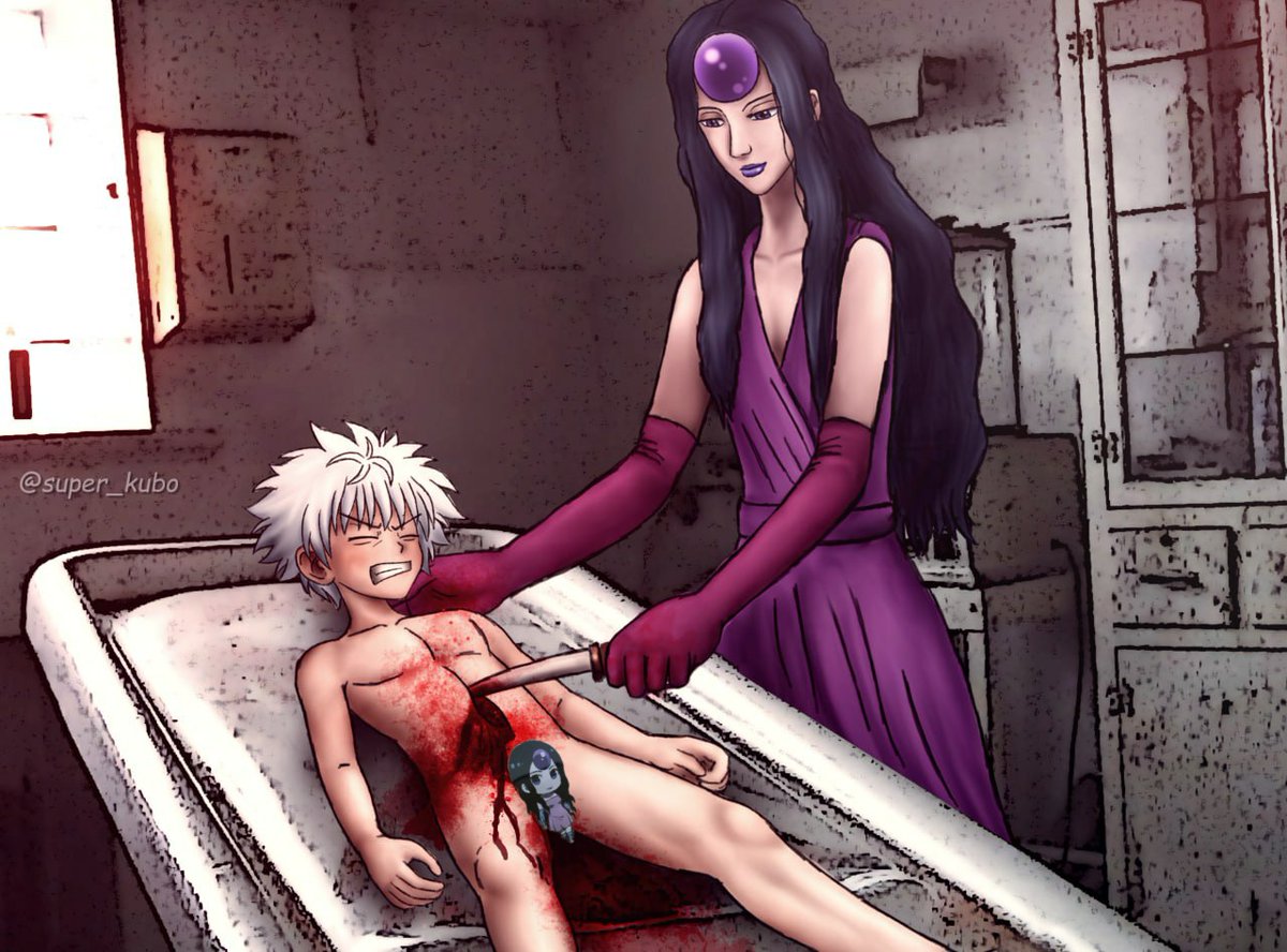 Vore_Hunter's tweet photo. A very cruel and dark commission of mine where Killua is abducted and rendered unconscious in a funeral home/embalming room where Palm cuts him open alive 😈😈😈
Uncensored version:
https://t.co/nblMPQtOJe https://t.co/yTzXcjNgTg