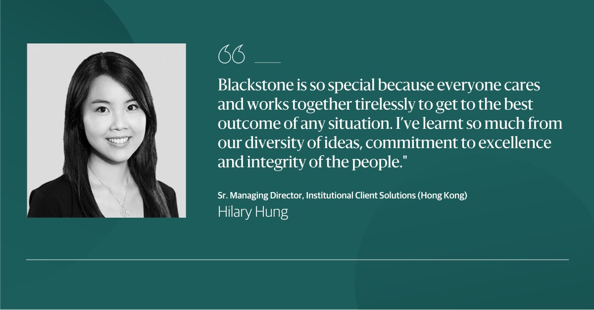 Blackstone on Twitter "Hilary Hung, Sr. MD in Institutional Client