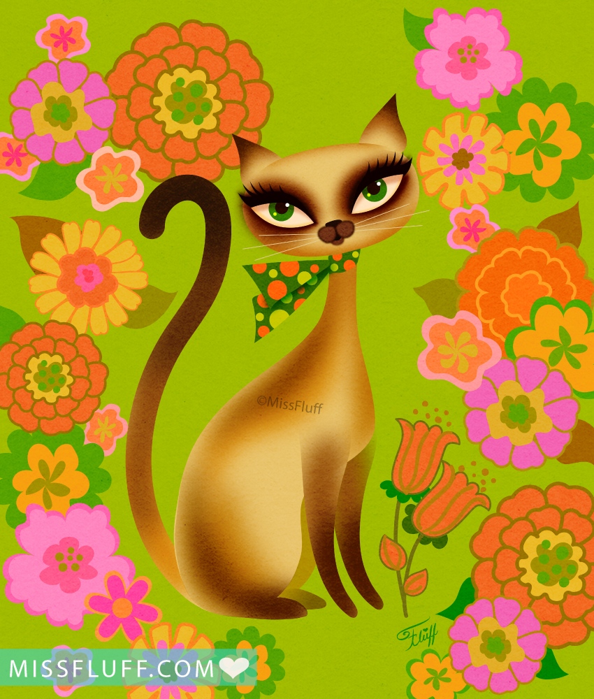 Miss_Fluff's tweet photo. 💖🌸Siamese Mod Flower Kitty 💖🌸
Art prints in my Shop from 8x10 to 18x24 inches on beautiful velvet finish, thick paper with vibrant inks that pop! 
https://t.co/83mV20MVzO

#modart #catart #catlovers #Modstyle #retrostyle #1960sstyle https://t.co/cu3wOgAvOW