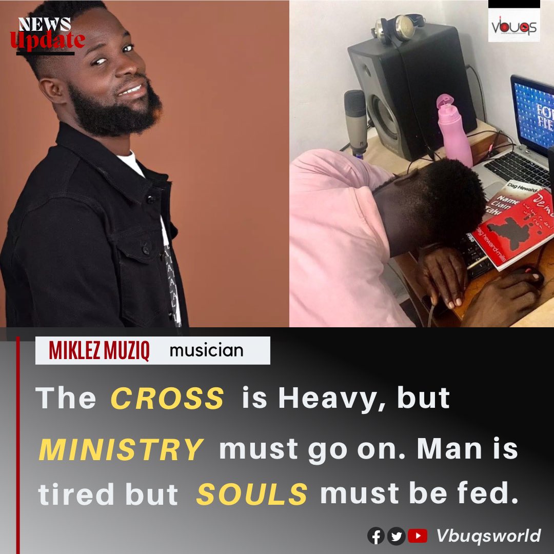 The Cross is Heavy but Ministry must go on. I’m  very tired sometimes but when i think of Souls to be won, i immediately wake up to the call of Ministry 🥤

The harvest truly is plenteous but the laborers are few - <a href="/MiklezMuziq/">Miklez Muziq</a> 

#vbuqsworld #foryoupage #blogger