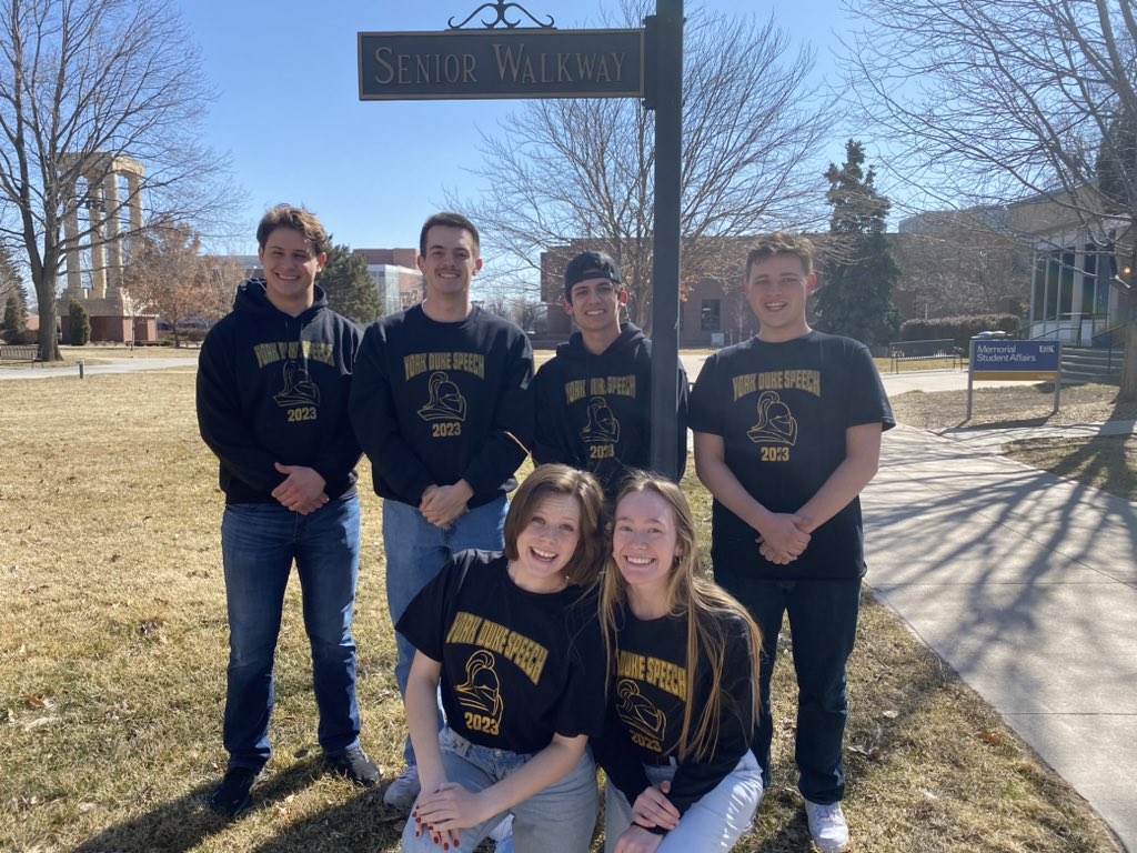 York1ActSpeech's tweet photo. Thank you Fine Arts Boosters, our parents, and York Public Schools! The Dukes are in Kearney and ready to SPEAK! State speech is Wednesday at Kearney High School! Leave it all in the room, DUKES! #yorkdukes https://t.co/y2xNeJvG6p