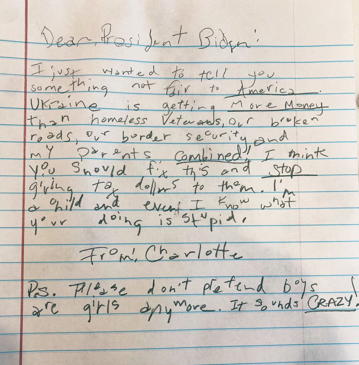 robbystarbuck's tweet image. Charlotte has another letter for you and she makes a lot of sense in this new one!