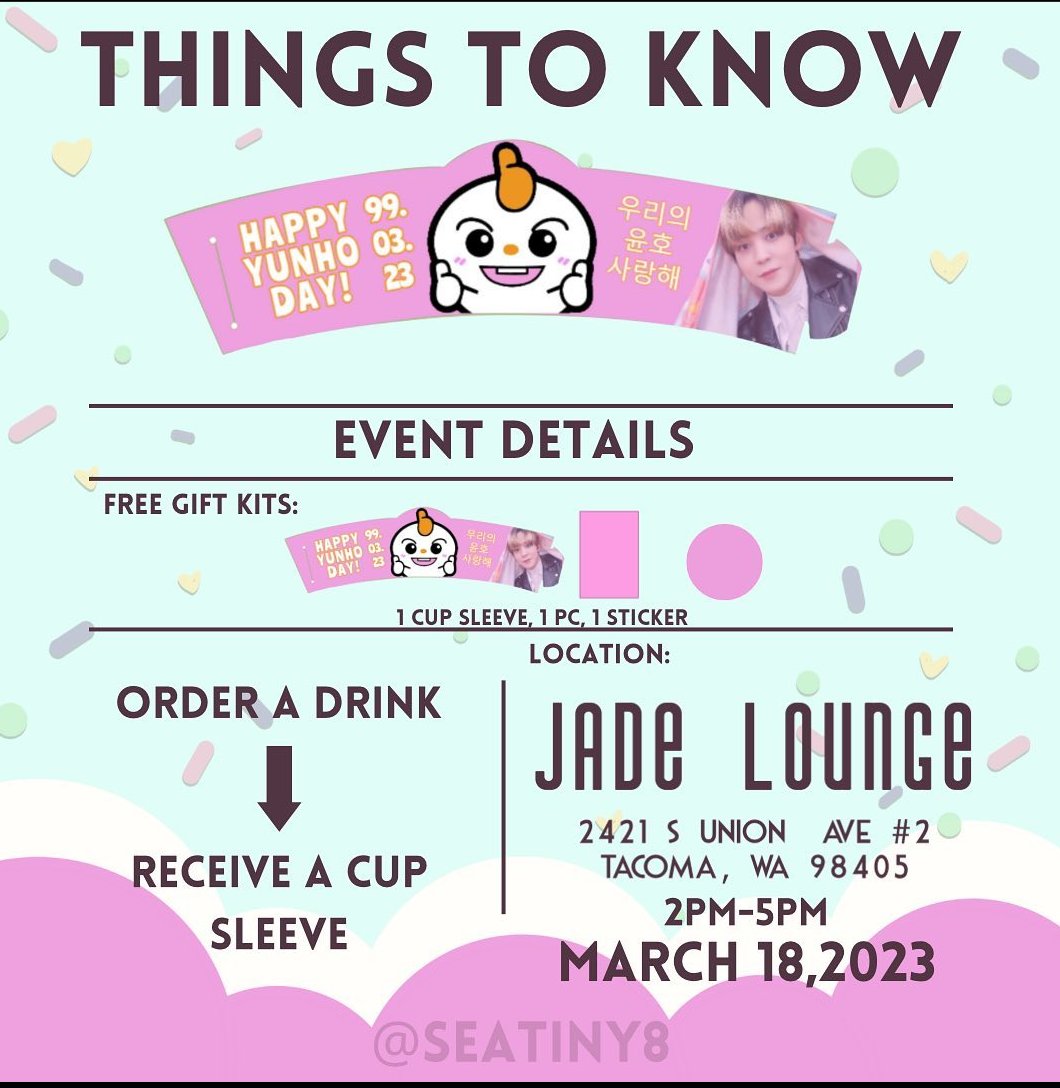 seatiny8's tweet photo. ✨ATINY!! IT'S ALMOST TIME!!! 

Just a few things to know just in case this is your first event or it's been a while! 

We can't wait to see you Saturday!!! 

#ateez #atiny #yunho #cupsleeveevent #seattlekpop #tacomakpop #seatiny8 https://t.co/VDjFsQ4G5J