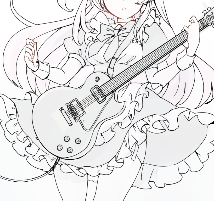 Who knew ... guitars can be pretty fun to draw !!?😆 
🫶 Gibson Les Paul with the crispy lineart 

#ぼっち・ざ・ろっく #BocchiTheRock #gibsonlespaul #WIP