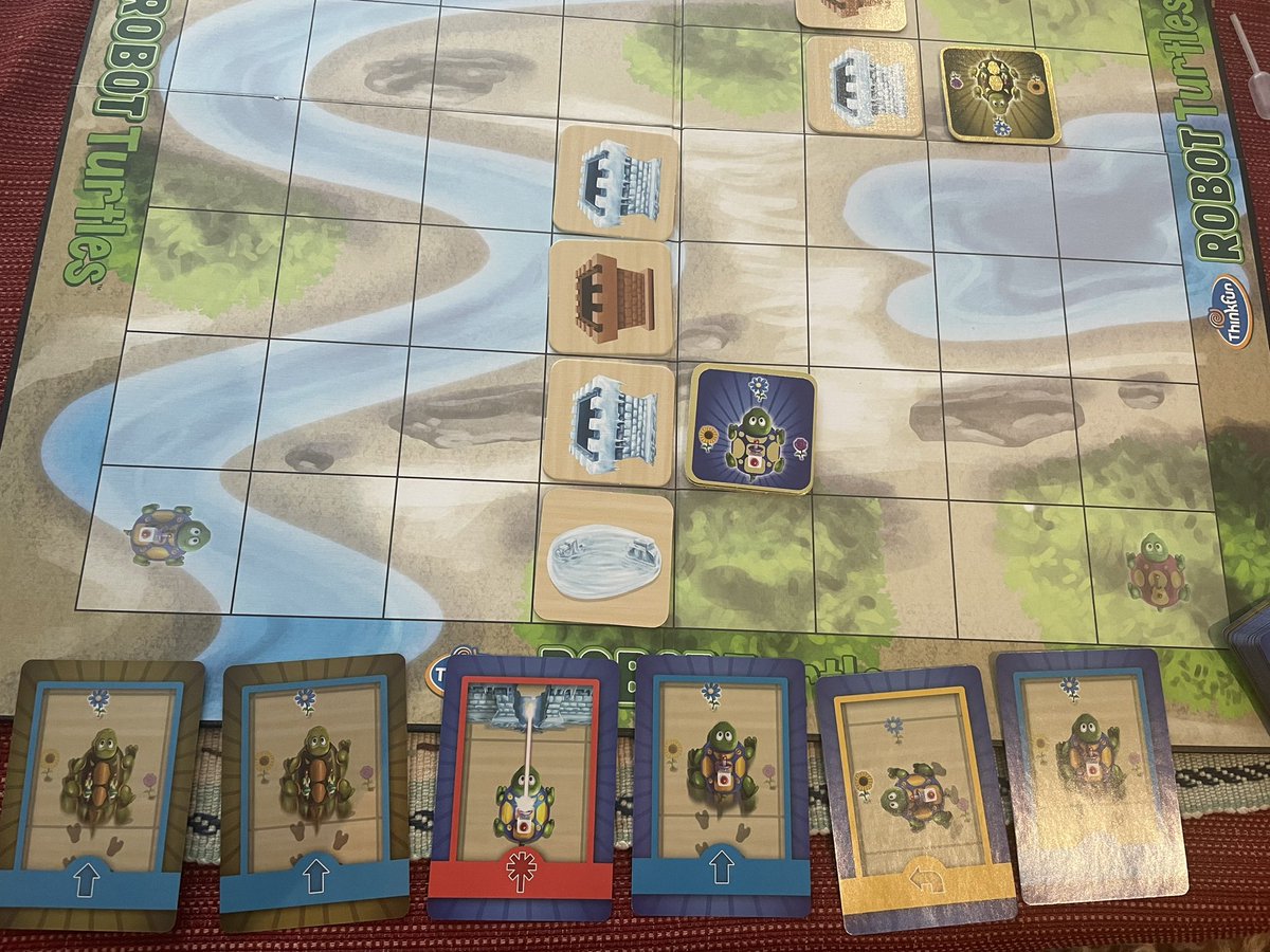 Blag's tweet image. Teaching my kids to play Robot Turtles 🤓 raising young #developers 🤩 #kidscoding
