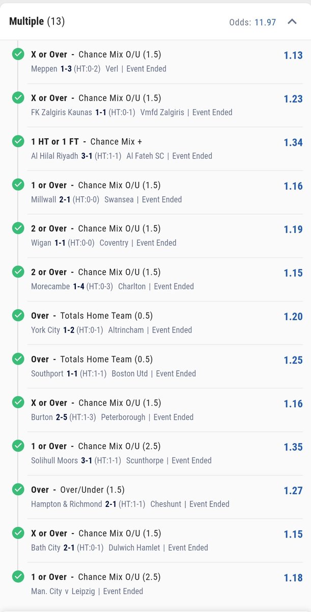 BettingTipsMan's tweet photo. 10 odds ✅

Enjoy 👍🏾

Join Telegram ➡️ https://t.co/pdCHiM7cHF https://t.co/KWF1kJdk9i