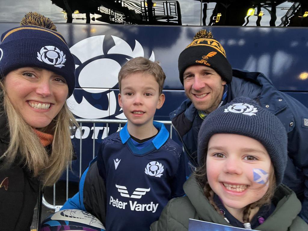 “Dad, that was an amazing day.”

Unforgettable experience for us as Jamie was a mascot for <a href="/Scotlandteam/">Scottish Rugby</a> on Sunday with 2 <a href="/ChieftainsRC/">Currie Chieftains</a> teammates. 

He’s still taking it in, everyone was so friendly &amp; he now appears to be on 1st name terms with Gregor &amp; the squad!😂

Thank you