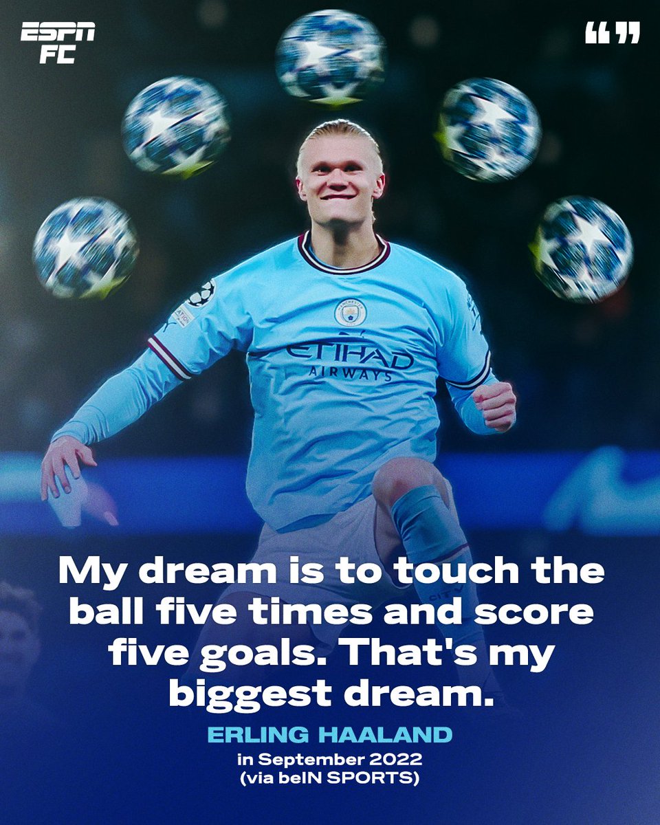 ESPN FC on Twitter "It took Erling Haaland 30 touches to score five