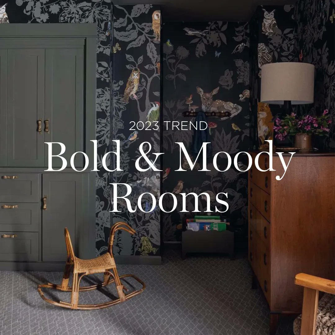 DECOHomesca's tweet photo. Set the mood for 2023 with bold palettes. 🖤 Darker colours can add moodiness to a home, as well as elegance and character. Bringing in a touch of drama can create beautiful contrasts and personality to each room. Read our #DesignTrendsMagazine on our website for more! #DecoHomes https://t.co/506Pk5aBrZ