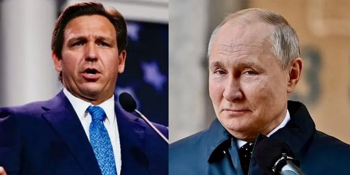 Politics_PR's tweet photo. From flip-flopping fighter pilot to Putin's potential puppet, Gov. DeSantis seems to be trading #NationalSecurity for far-right votes. Is this the level of 'serious damage' our retired generals warned us about? π€ #DeSantisDilemma #GOPMisdirection https://t.co/raJQxyH8ld https://t.co/KUIvcKsKNF