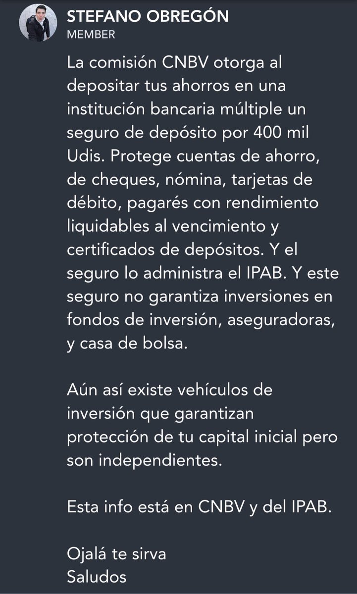 StefanObregon's tweet image. ¿Cual es el monto Máximo Gobierno de Mexico asegura en tus ahorros? 
#FinanzasPersonales #inversion #ipab