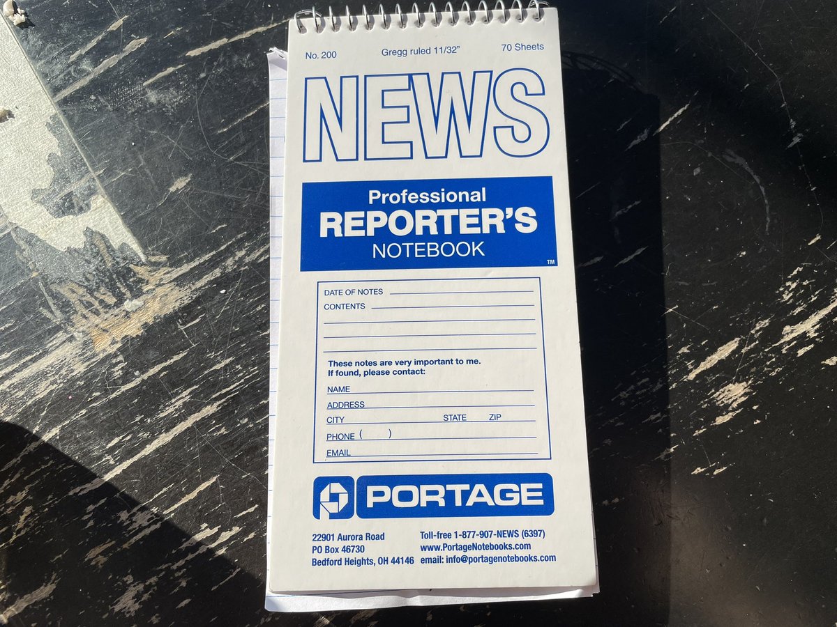 “Look, I’m no ordinary notebook. I’m a PROFESSIONAL REPORTER’S notebook!”