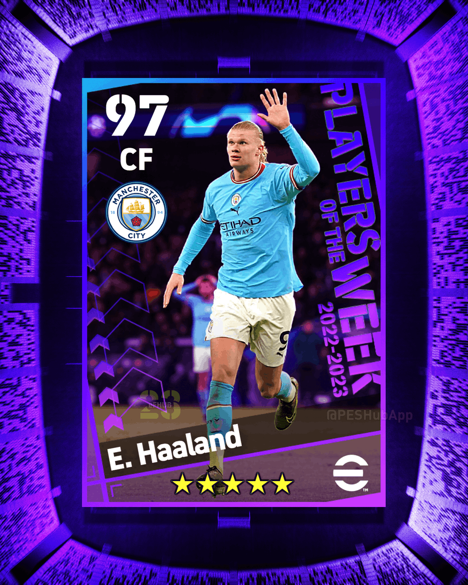 [EARLY PREDICTIONS] ERLING BRAUT HAALAND 🤖

⚽⚽⚽⚽⚽ : Erling Haaland joins Lionel Messi to become the 2nd player EVER to score 5 goals in a single #ChampionsLeague match !

#MCIRBL | #eFootball2023