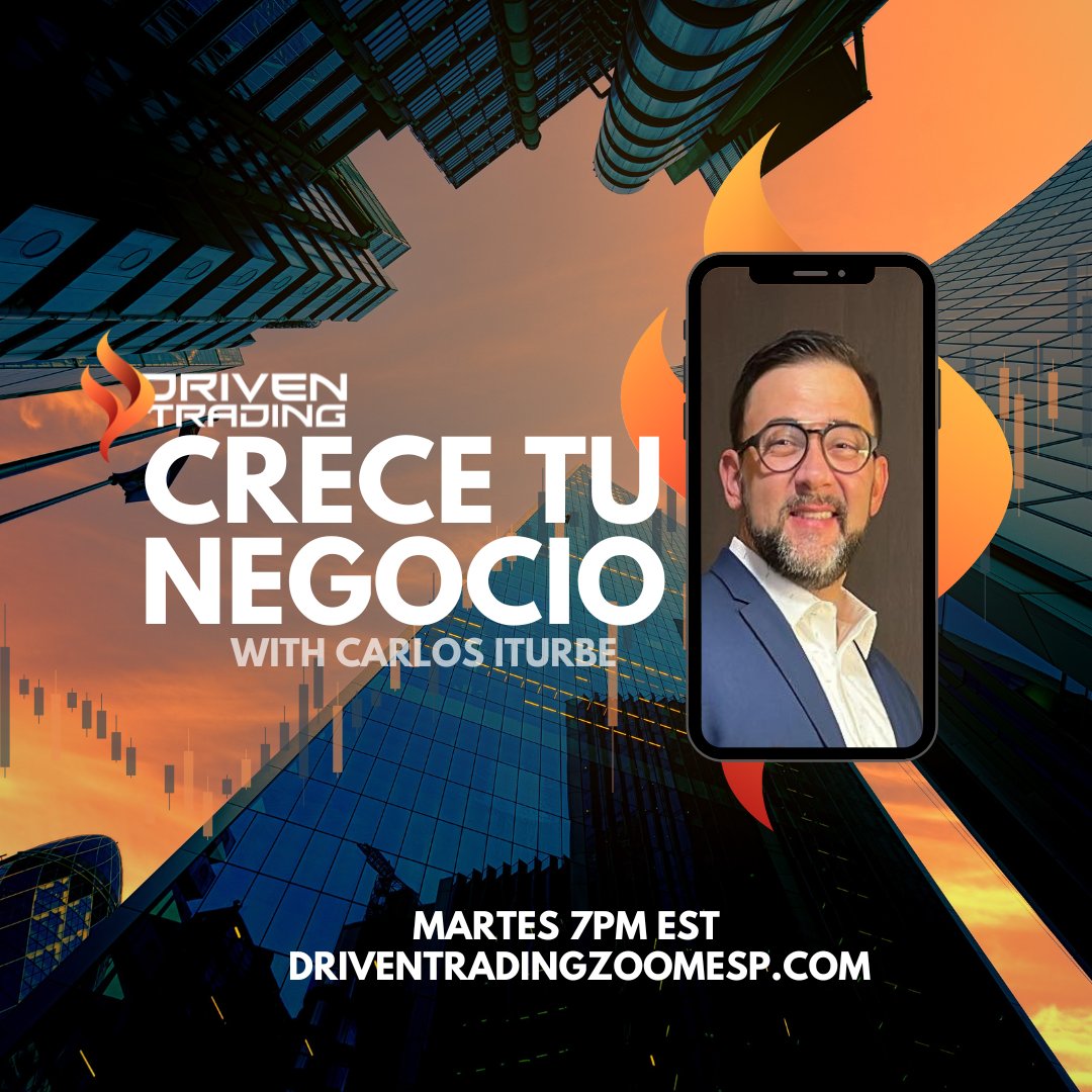 drivenespanol's tweet image. DRIVEN Trading Crece Tu Negocio Martes 7pm ET driventradingzoomesp.com