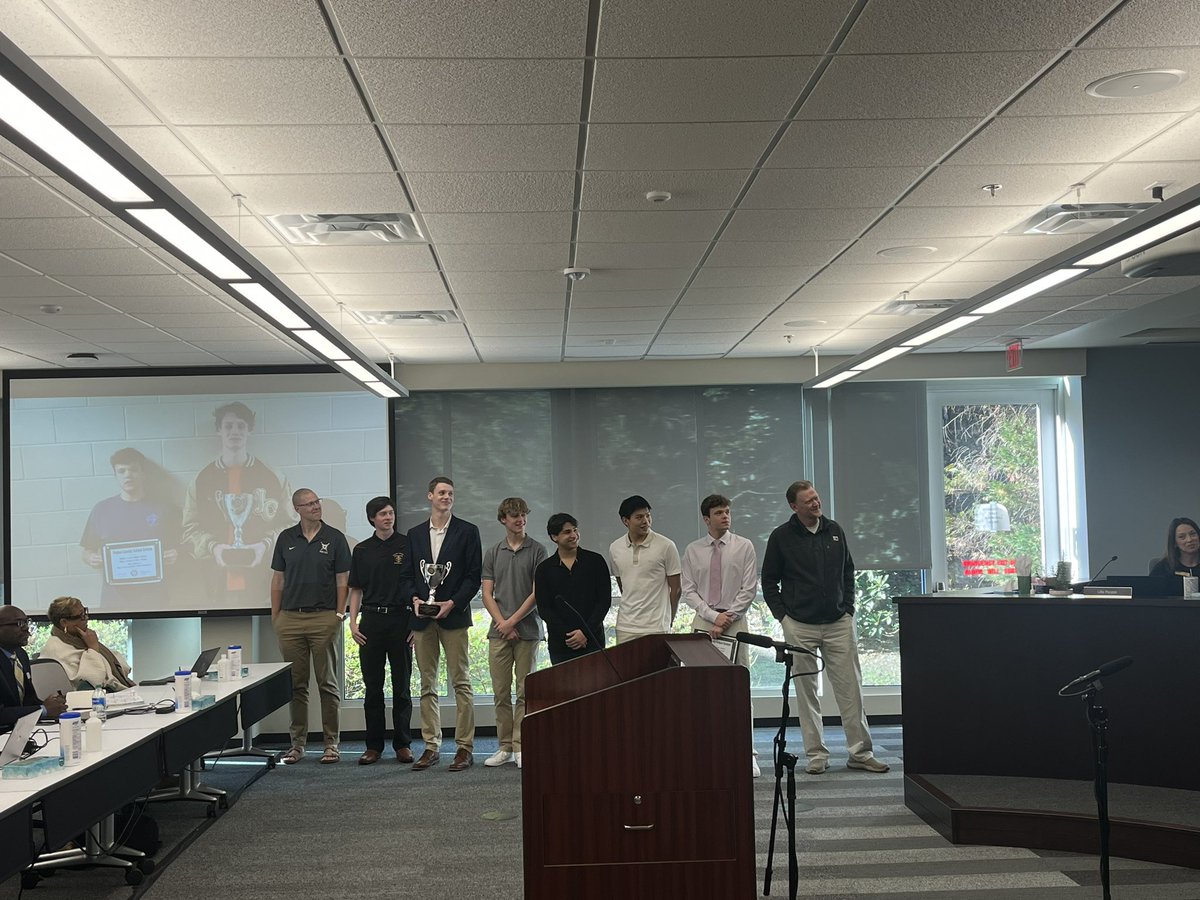 FultonZone6's tweet photo. So excited to honor the @FCS_JCHS Boys Swim Team as @OfficialGHSA State Champions! In person with the @FultonCoSchools Board! @LeadGladiator https://t.co/x860XN9jb6
