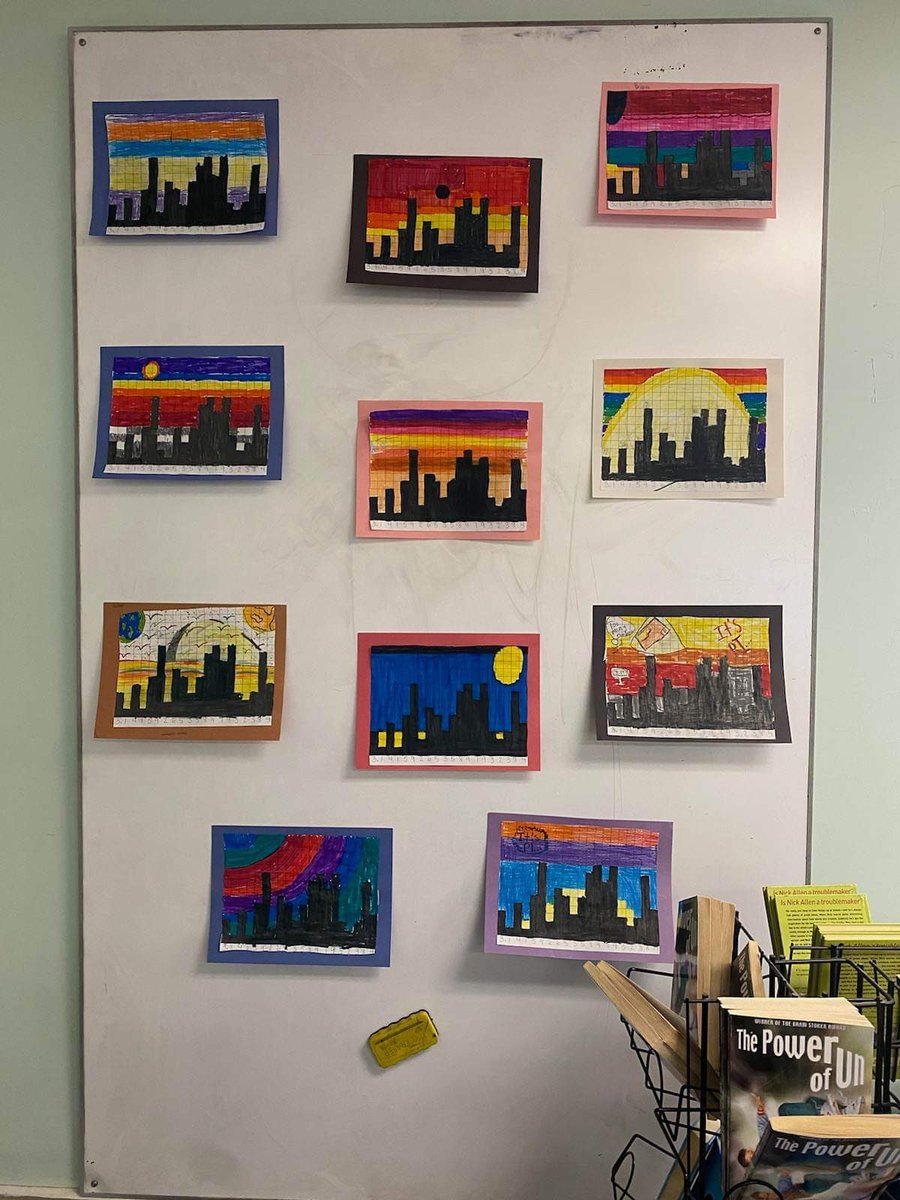 Students created Pi City Skylines by coloring the number of boxes to match the Pi sequence with Math Coach Ms. V🤩. #NationalPiDay <a href="/themathcoachllc/">Panagiota Vitoroulis</a> @LindenSchoolsNJ <a href="/RGT_EdD/">Rocco Tomazic</a>