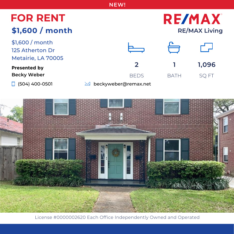 BeckyWeberTeam's tweet photo. Downstair unit of classic designed over-under double located one half block off of Metairie Rd. parade route, shopping, dining, and more. Wo...

Click here for details:
https://t.co/fYx3ryVtrT https://t.co/EBa8pt2xkl