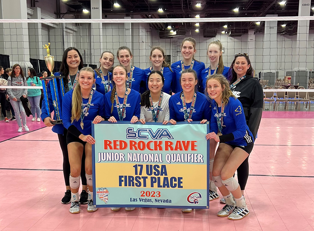 I'm so proud of how our team has come together this season! You are looking at the 2023 SCVA Red Rock Rave Champions for 17 USA!!