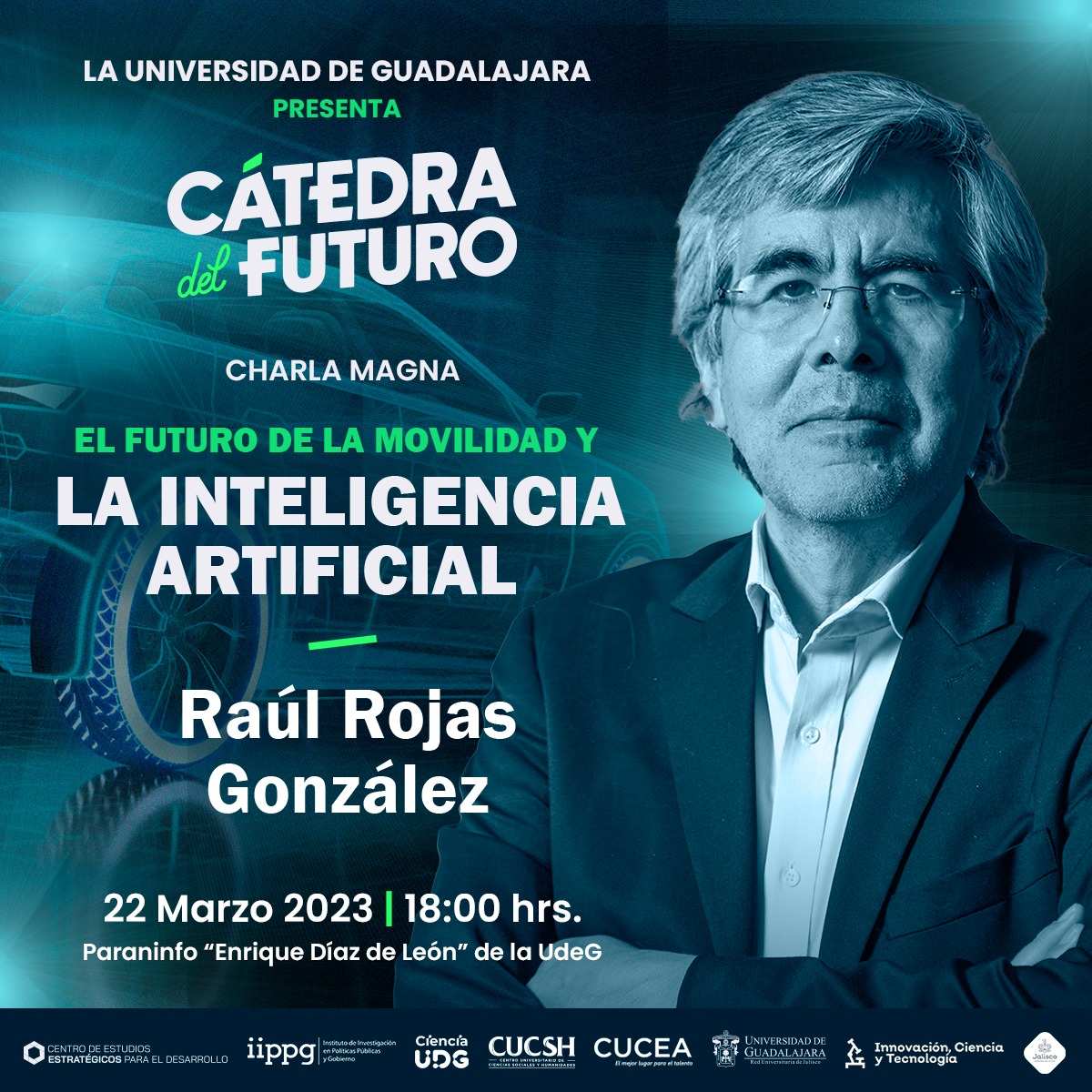 🚦 Analizar las conexiones que han sido desarrolladas entre movilidad e inteligencia artificial es uno de los aspectos cardinales para imaginar las ciudades del futuro. 
#IA #VeículosAutónomos #Innovación #UdeG #CátedraDelFuturo #AbramosElDiálogo #CEED