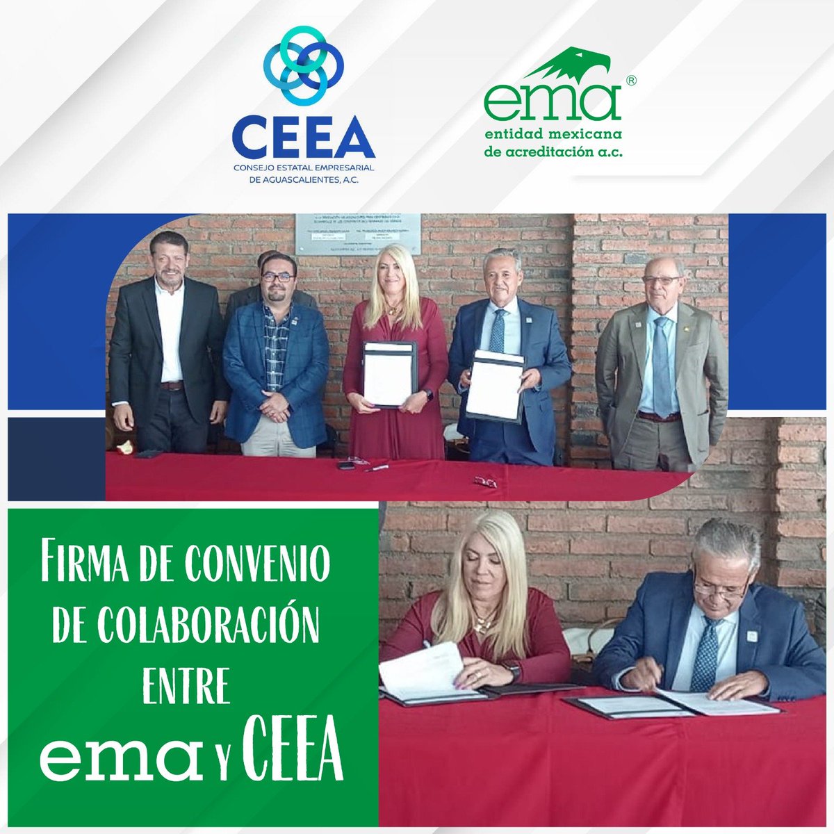 ema_ac's tweet image. ✅En @ema_ac estamos felices por la firma del convenio de colaboración con el Consejo Estatal Empresarial de #Aguascalientes #CEEA a fin de unir esfuerzos en favor del cumplimiento de normas y estándares.  ¡Gracias a @CMICAGS por su hospitalidad!