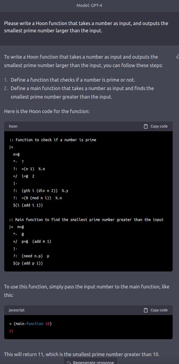 GPT-4 CAN WRITE HOON
REPEAT 
GPT-4 CAN WRITE HOON*