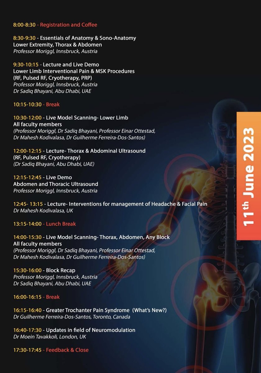 On June 10th and 11th we'll be back to the wonderful venue of the Leicester Racecourse for the 2023 edition of our International Conference on Ultrasound in Pain Medicine, Regenerative Medicine &amp; Neuromodulation.

#chronicpain #medicaleducation #painmedicine #ultrasound