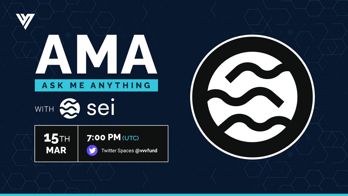 vvvdotnet's tweet photo. 📅 Don't miss tomorrow's #AMA with @SeiNetwork!

We'll be taking a deep dive into how Sei is building the first sector-specific Layer 1 #blockchain, specialized for trading.

⏰ Set a Reminder 👇
https://t.co/VZEXt0eXPI https://t.co/I8j9hF5l6f