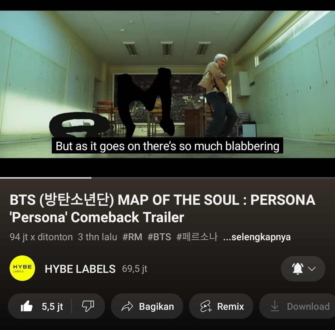Streaming yok, masak namjoon mv-nya selalu susah banget naik sih?

Gini amat ya biasnya Namjoon, keknya kudu ngemis Mulu minta bantu streaming. Namjoon loh ini, noh persona aja belom nyampe 100 jt loh. Sedih banget ya RM bias. Selalu gitu deh kayaknya 🙃 
#SmokeSpritexRM