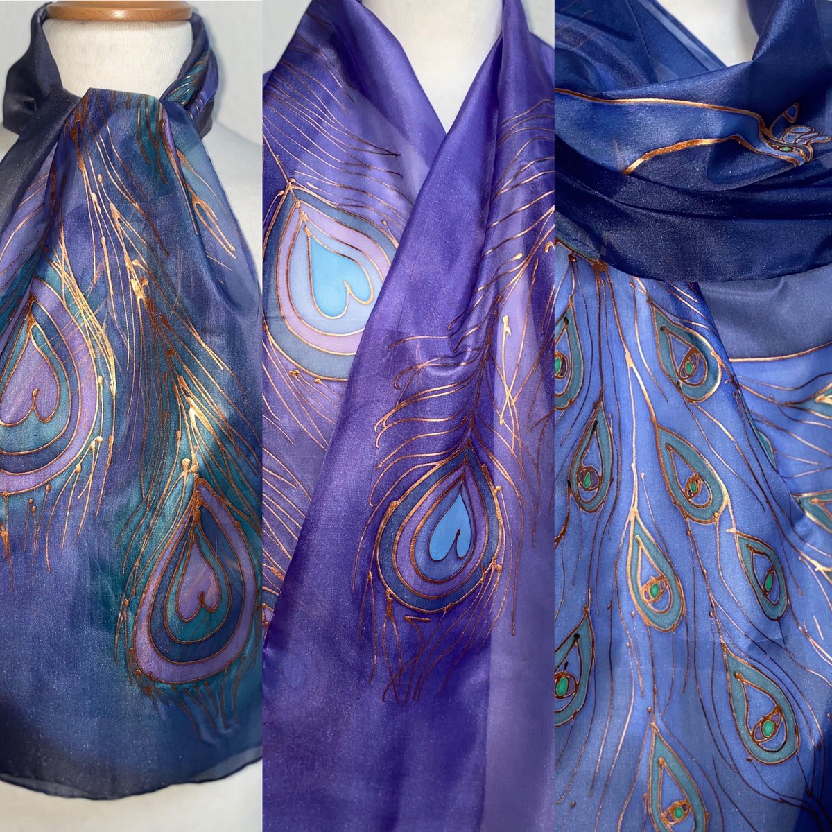 DesignerSilkArt's tweet image. #bigorsmall #marchmeetthemaker Scarf size is a very personal choice. I have 3 sizes of hand painted silk long scarves, the neck scarf is the smallest size, a great scarf to wear in the neck, long scarves to wrap around twice and the largest XL scarves to drape and have fun with!