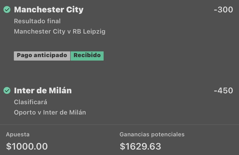 IcePickss's tweet image. Otro día más cobrando ✅🫡

#UCL #ChampionsLeague #apuestasdeportivas