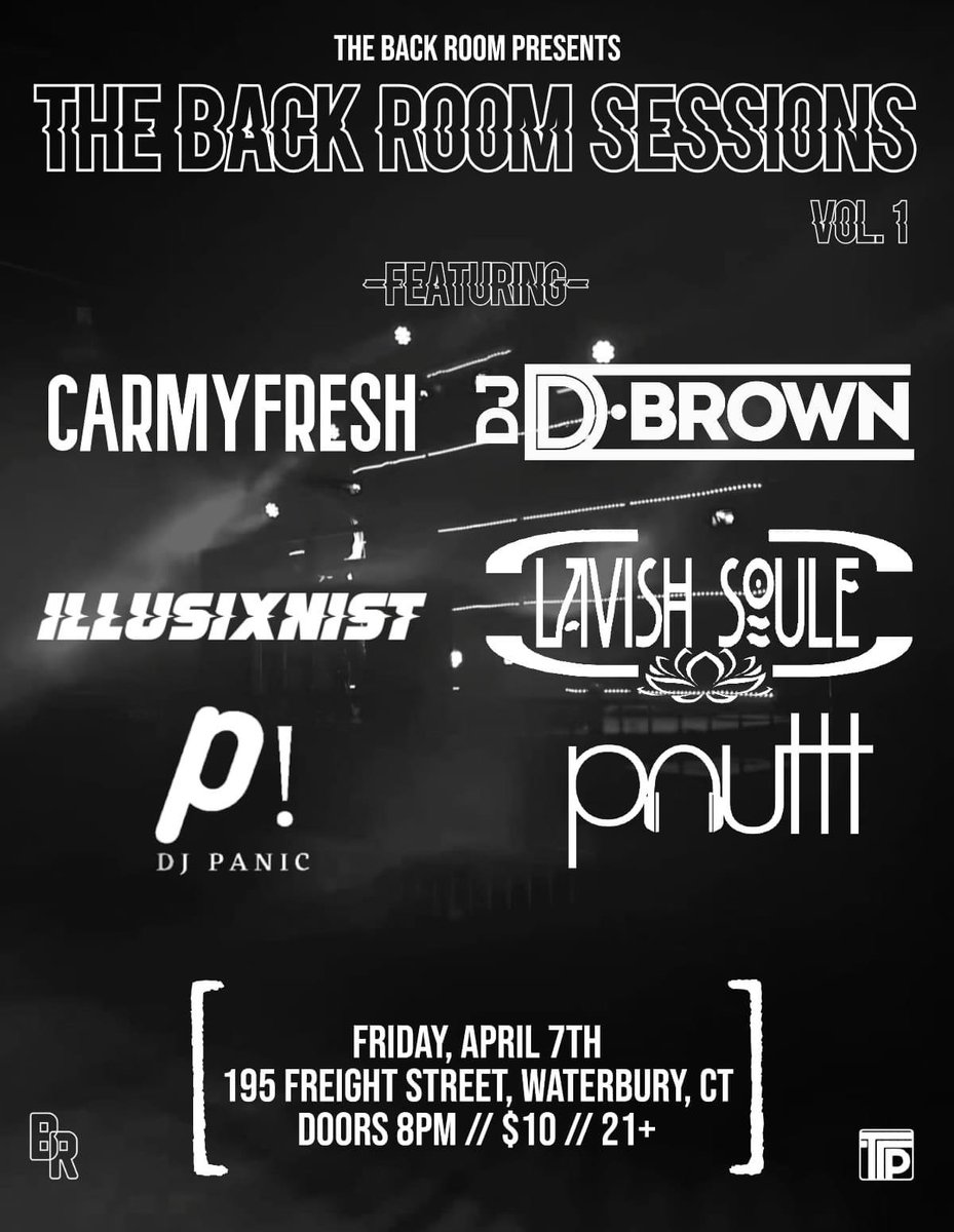 Three shows. Too many DJs to tag. The Back Room will be the place to be these next few weeks. Don’t miss out.