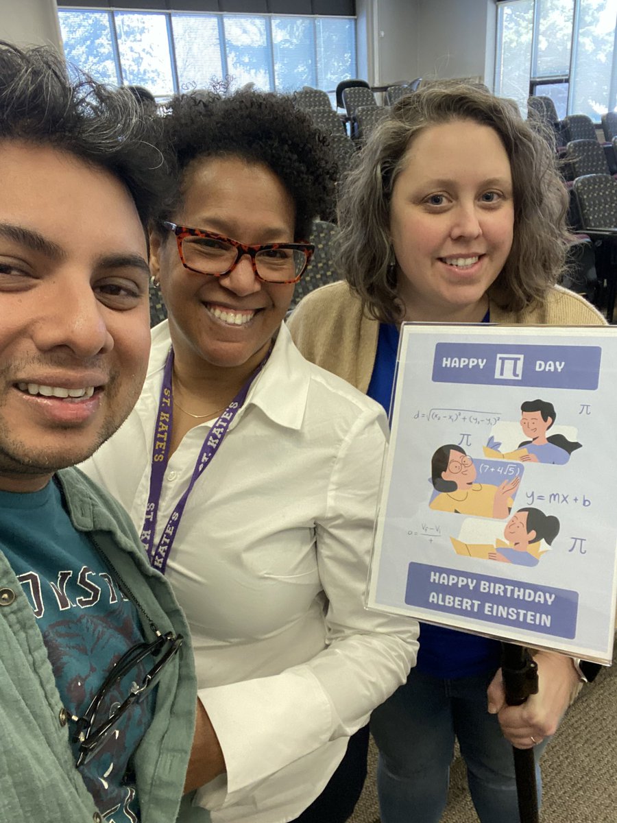 RoyRahul86's tweet photo. Pi day at the divisional meeting today. Pie was had and I lost the most digits of pi recited to my colleague from Math… Lol! @st_kates https://t.co/cMBshvZPuU