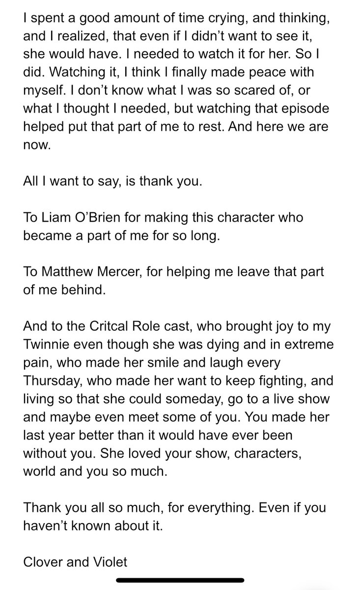 CloverOfAsgard's tweet image. Thank you ❤️

@matthewmercer 
@VoiceOfOBrien 
@LauraBaileyVO 
@WillingBlam 
@executivegoth 
@Marisha_Ray 
@samriegel 
@CriticalRole