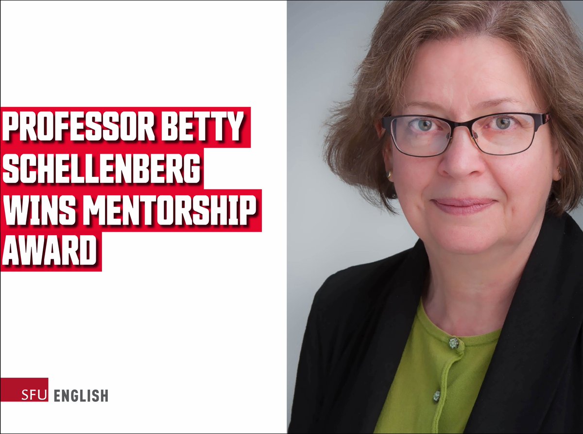 Congratulations to Prof. Betty Schellenberg who has been awarded the American Society for Eighteenth-Century Studies Excellence in Mentorship Award. Check out the full story on our website with testimonials from her former students! sfu.ca/english/news-e… #sfuenglish @SFUFASS
