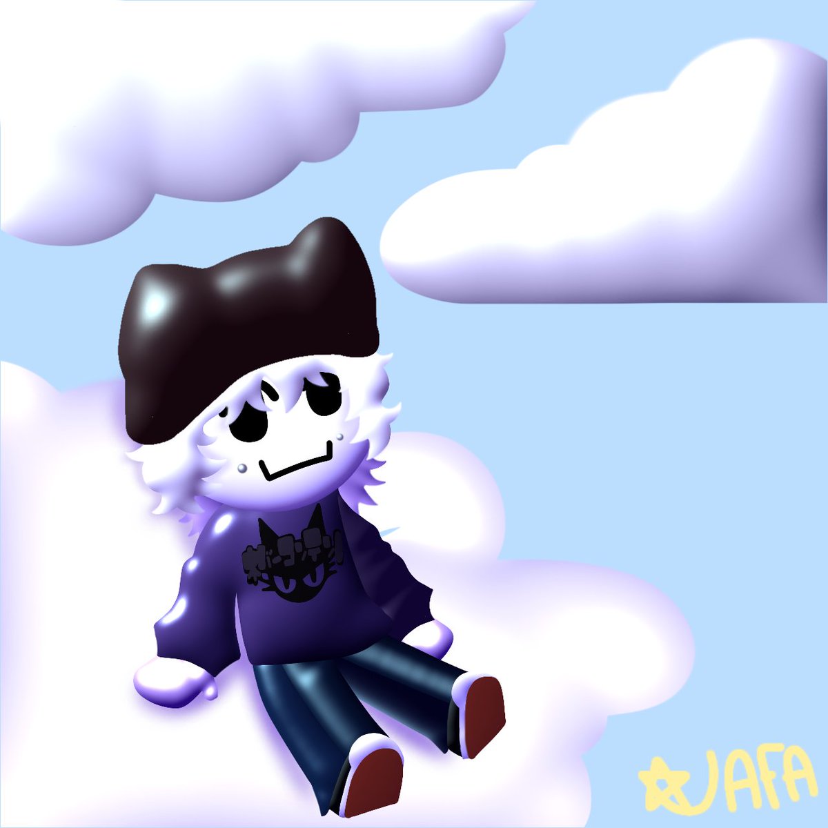 Jafa_MvM's tweet photo. I can't decide whether the pixelated or non pixelated picture looks better but still I love how silly my Roblox OC looks :D https://t.co/OtHCwvsW2C