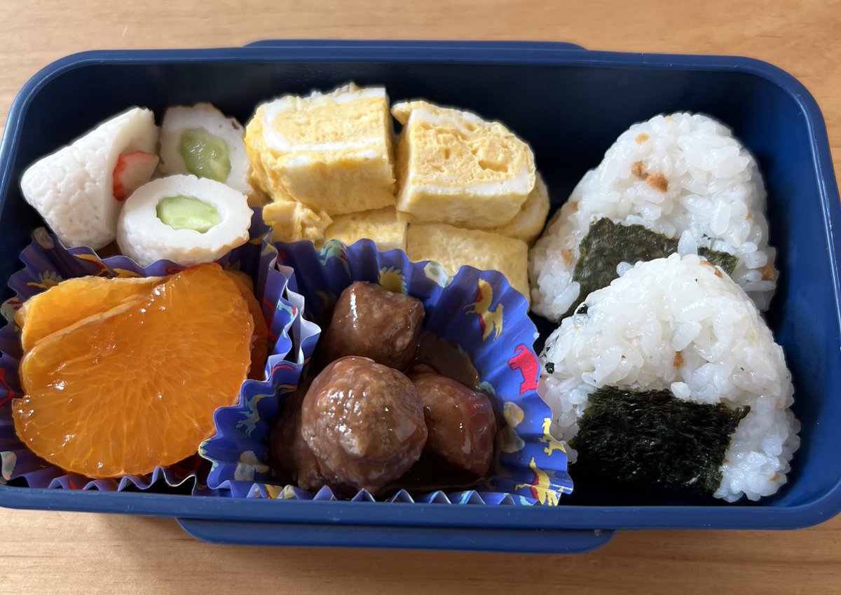 PteraBlog's tweet image. おはおは☀️

今日は息子のお弁当箱ランチの日🍱

キャラ弁をいつかは挑戦したいけど…準備不足だね…また今度🤣🤣

もっと彩りandバランス良い（映える）お弁当作れるようになりたいぜ笑
