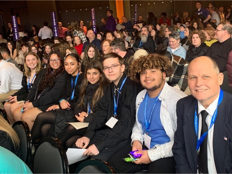 SalisburySchool's tweet photo. Mr. Recke and SMS students are excited about being at the #WSCM video contest awards ceremony at the Steel Stacks. #yoursalisbury https://t.co/yoWkRE80LW