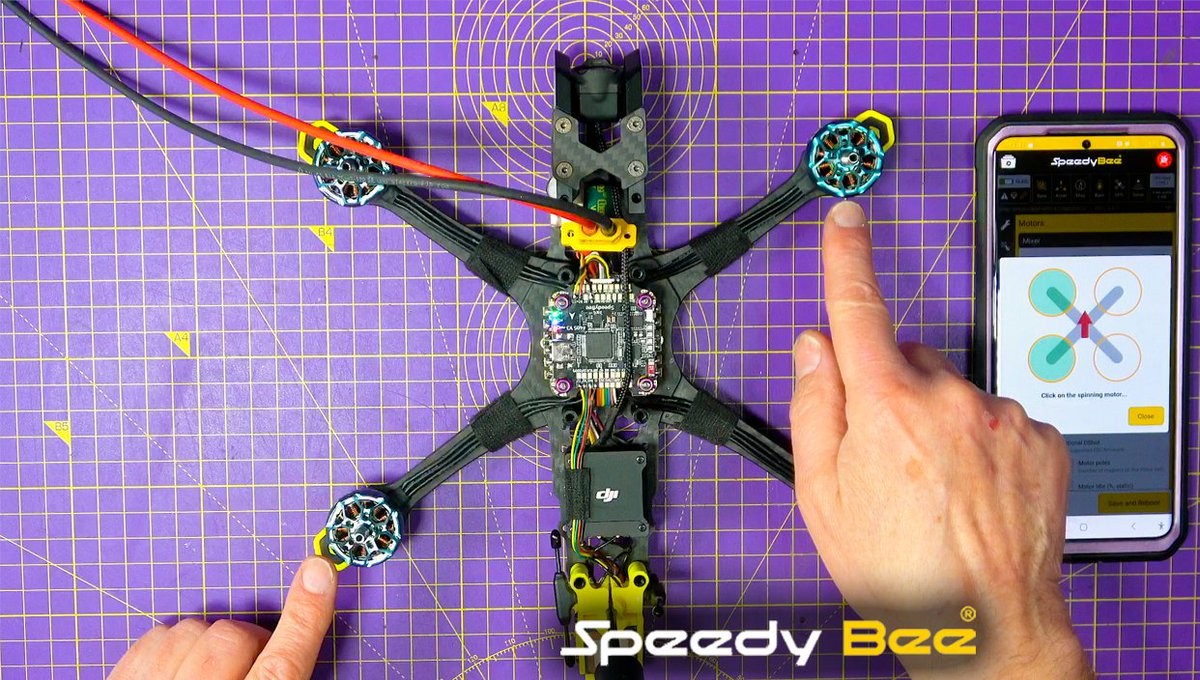 whirlybloke's tweet photo. Easily change your quad motor order, mapping and direction using the #SpeedyBee app https://t.co/jz51qtExQ7 https://t.co/8lLB15Rvcq