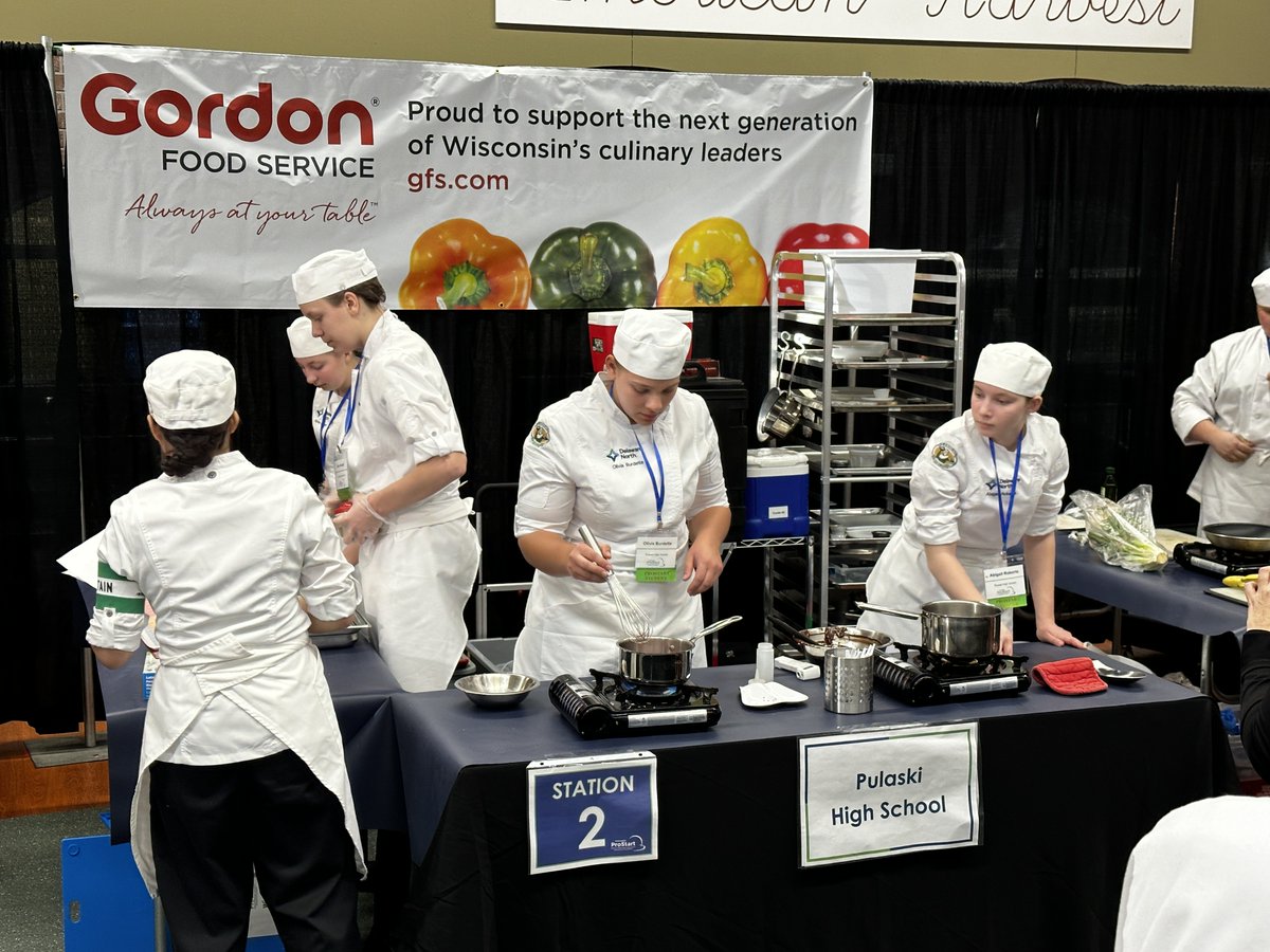 Super proud of both Pulaski <a href="/ProStartWI/">ProStart Wisconsin</a>  teams as our management team took 1st place &amp; culinary took 2nd! Such a strong representation from all of the competitors &amp; the awesome cheer squad from family and friends! Love these students &amp; mentors <a href="/ProStart/">ProStart</a> <a href="/pcsd/">Pulaski Community School District</a> <a href="/PCSD_PHS/">Pulaski High School</a>