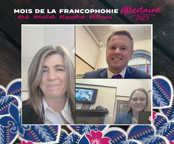 Merci à l'honorable ministre de la Justice 
@shandro pour cette belle rencontre du #moisfrab afin de mieux desservir les Albertains #frab! / Great meeting with Hon Min Shandro @AlbertaJSG during Francophonie month! #rvf 
@ACFAAB