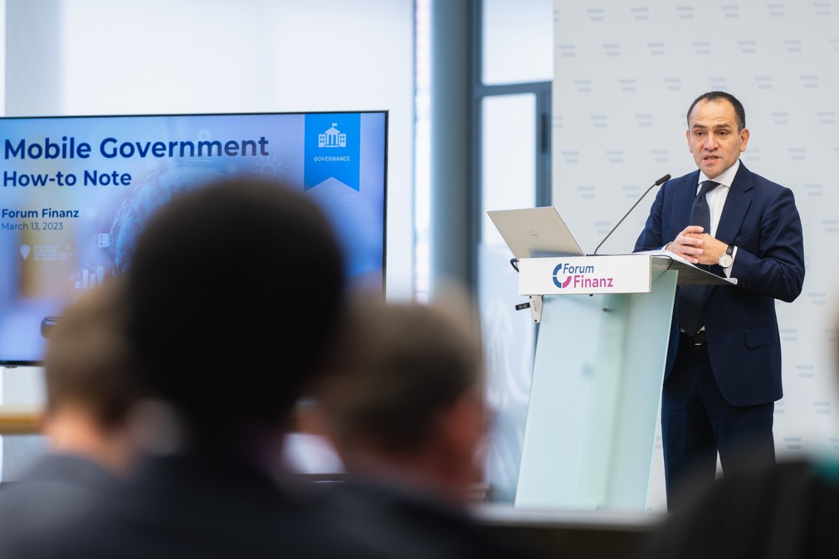 ArturoHerrera_G's tweet photo. With 8.5 billion smartphones, the future for many services is Mobile Government. We discussed ways to implement #mGov to help development at an event in Vienna with State Secretary Florian Tursky. Proud of our partnership with Austria’s Ministry of Finance on this crucial agenda. https://t.co/Pd8KcoFd6Z