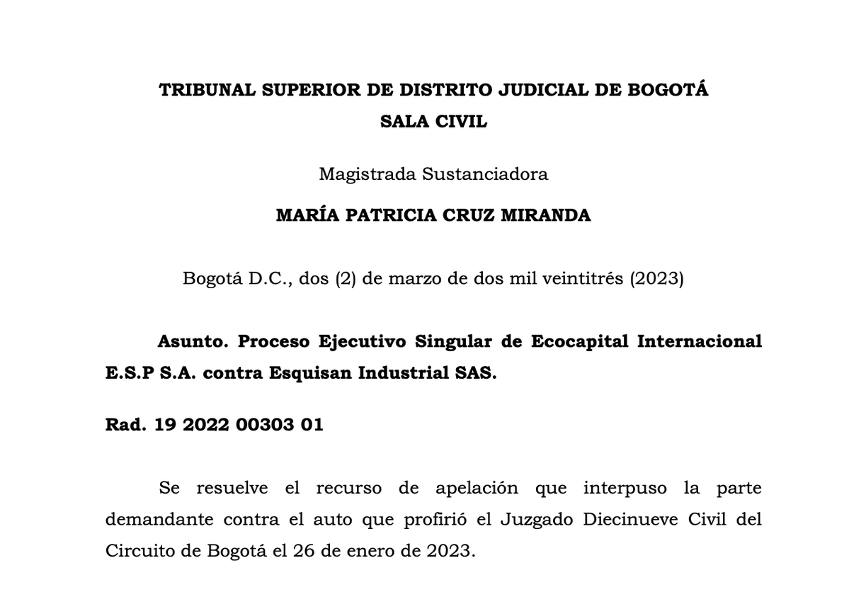 ghuertasp's tweet photo. Inadmisión de la demanda no procede para que se exhiba el título de ejecución en formato físico. 
https://t.co/MNm0Yogvgm https://t.co/5538mFZOwY