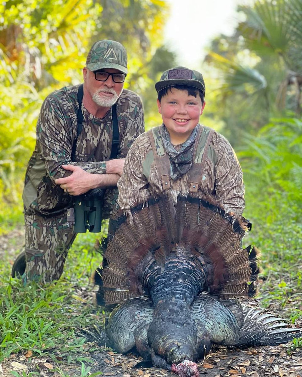 10 days into Florida Turkey season and it’s been a good one! 25 Osceola’s have filled kids and adults dreams. Some special moments with the next generation of turkey hunters! @apex_ammunition @official_nwtf @mossyoak @tetrahearing @nomadoutdoor @onxhunt